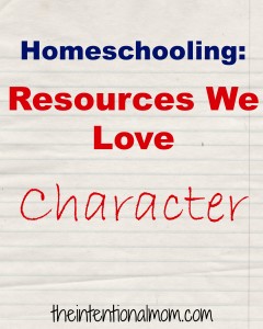 homeschooling resources, character