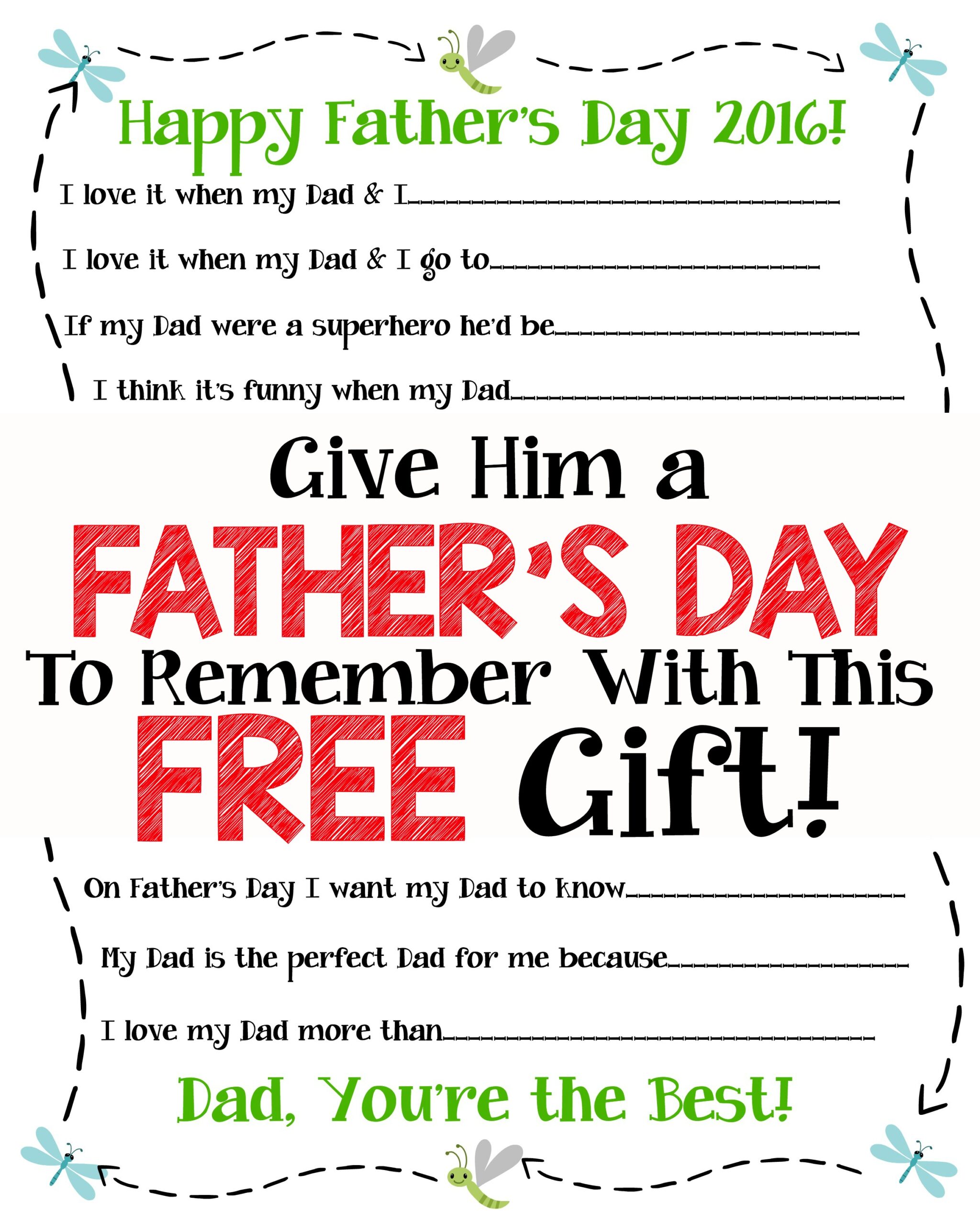 Give Him a Father’s Day to Remember With This FREE Gift!
