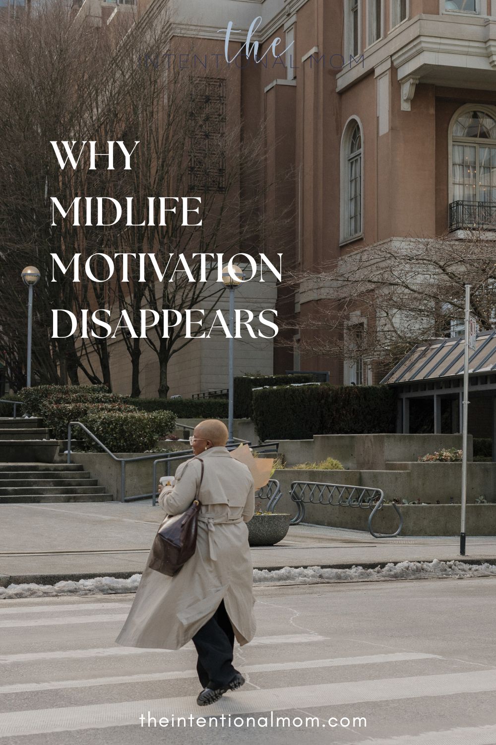 Midlife woman walking alone on a quiet path, symbolizing reflection and gentle forward movement